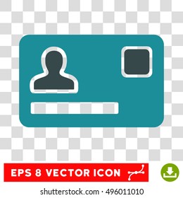 Vector Banking Card EPS vector icon. Illustration style is flat iconic bicolor soft blue symbol on a transparent background.