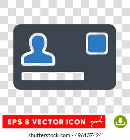 Vector Banking Card EPS vector icon. Illustration style is flat iconic bicolor smooth blue symbol on a transparent background.