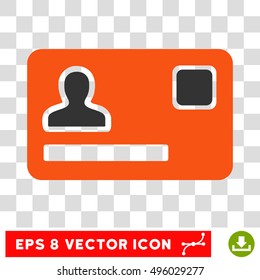 Vector Banking Card EPS vector pictogram. Illustration style is flat iconic bicolor gray and orange symbol on a transparent background.