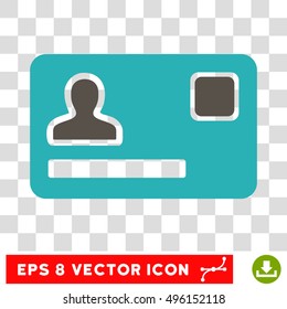 Vector Banking Card EPS vector pictograph. Illustration style is flat iconic bicolor grey and cyan symbol on a transparent background.
