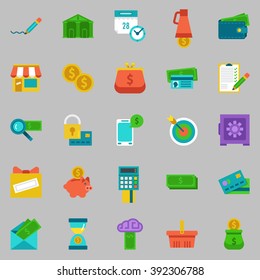 Vector banking Icons set.