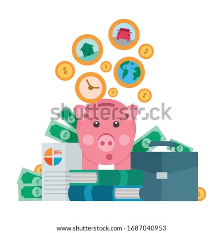 Vector banking service concept in flat style