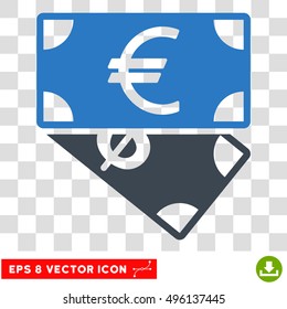 Vector Banknotes EPS vector pictogram. Illustration style is flat iconic bicolor smooth blue symbol on a transparent background.