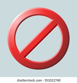 Vector "banned" icon. "No" sign. Ban symbol. 