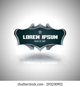 Vector banner 3d style. Vector illustration. Can use for promotion, advertising, frame.
