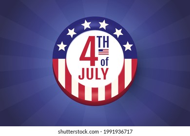 Vector banner for 4 th of july on abstract background. Vector poster for USA independence day.