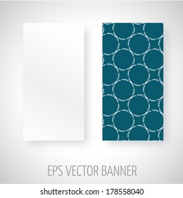 Vector banner with abstract decoration over blue background