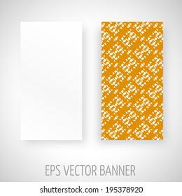 Vector banner with abstract decoration in yellow
