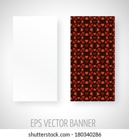 Vector banner with abstract geometric decoration