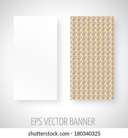 Vector banner with abstract geometric decoration