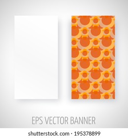 Vector banner with abstract geometric decoration