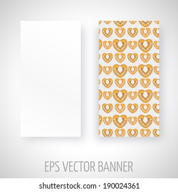 Vector banner with abstract hearts decoration
