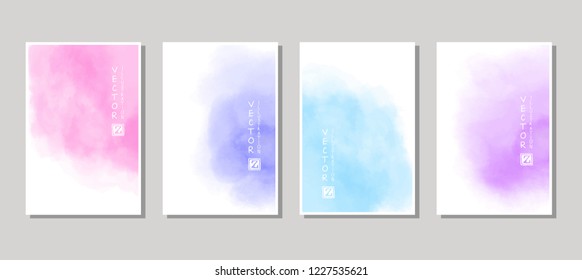 Vector banner abstract paints shapes collection isolated on white background. Hand drawn abstract color paint brush strokes set. Watercolor elements.