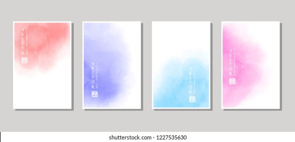 Vector banner abstract paints shapes collection isolated on white background. Hand drawn abstract color paint brush strokes set. Watercolor elements.