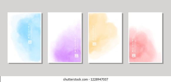 Vector banner abstract paints shapes collection isolated on white background. Hand drawn abstract color paint brush strokes set. Watercolor elements.