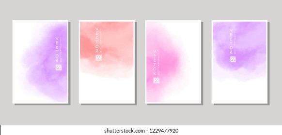 Vector banner abstract paints shapes collection isolated on white background. Hand drawn abstract color paint brush strokes set. Watercolor elements.