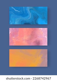 Pancarta vectorial pinturas abstractas colección de formas aisladas en el fondo de color. conjunto de trazos de pincel de color abstracto dibujado a mano. Elementos de diseño.