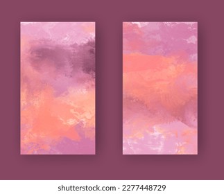 Pancarta vectorial pinturas abstractas colección de formas aisladas en el fondo de color. conjunto de trazos de pincel de color abstracto dibujado a mano. Elementos de diseño.