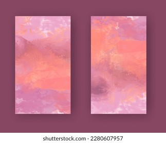 Pancarta vectorial pinturas abstractas colección de formas aisladas en el fondo de color.