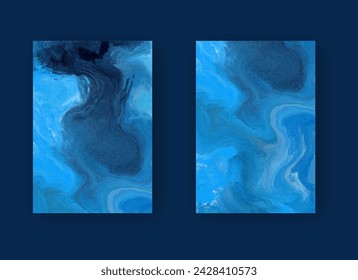 Colección de formas de pinturas abstractas de banner vectorial aisladas sobre fondo de color. Conjunto de pinceladas de pintura de color abstracto dibujado a mano. Elementos de diseño.