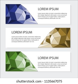 Vector banner abstract polygonal graphic web template design, EPS 10
