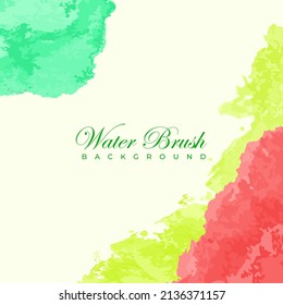 Vector banner abstract water brush isolated on white background. Hand drawn abstract color paint brush strokes set. Watercolor elements.