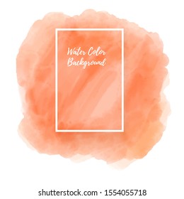 Vector banner abstract watercolor with white frame isolated on white background. Hand drawn abstract color paint brush strokes set. Watercolor elements.
