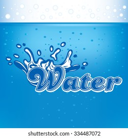 Vector banner for advertisement with drops of water and inscription