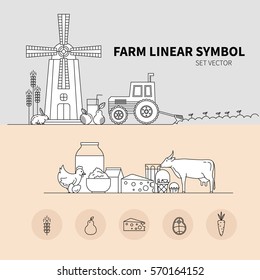 Vector banner for agriculture and dairy production