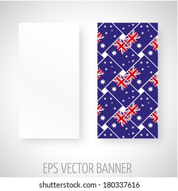 Vector banner with Australia flag decoration