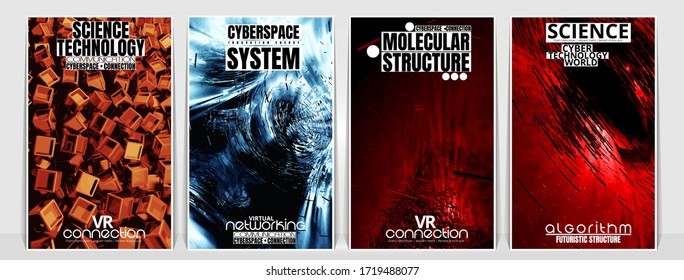 Vector banner background of 3D rendering abstract technology digital hi tech concept 