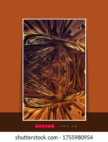 Vector banner background of 3D rendering abstract technology digital hi tech concept 