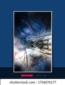 Vector banner background of 3D rendering abstract technology digital hi tech concept 