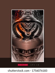 Vector banner background of 3D rendering abstract technology digital hi tech concept 