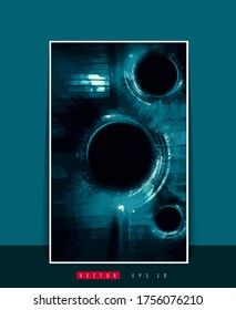 Vector banner background of 3D rendering abstract technology digital hi tech concept 