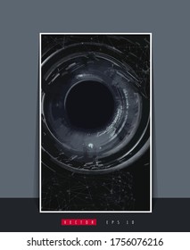 Vector banner background of 3D rendering abstract technology digital hi tech concept 