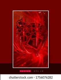 Vector banner background of 3D rendering abstract technology digital hi tech concept 