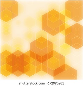 Vector banner with a background Abstract hexagons.