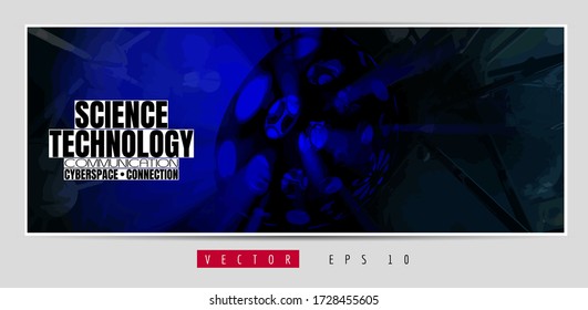Vector banner background of abstract technology digital hi tech concept