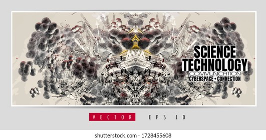 Vector banner background of abstract technology digital hi tech concept