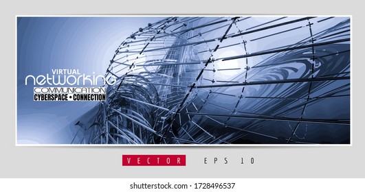 Vector banner background of abstract technology digital hi tech concept ready for website