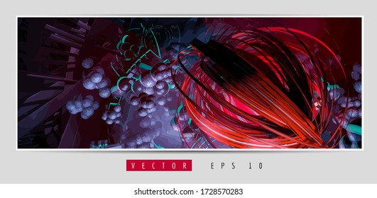Vector banner background of abstract technology digital hi tech concept ready for website