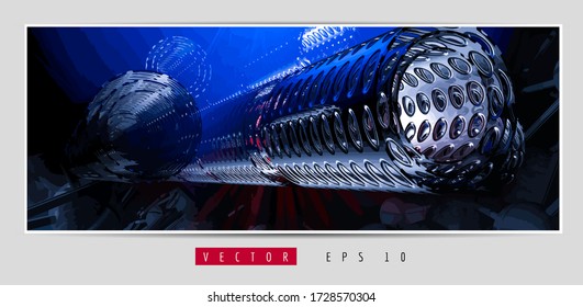 Vector banner background of abstract technology digital hi tech concept ready for website