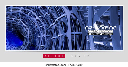 Vector banner background of abstract technology digital hi tech concept ready for website