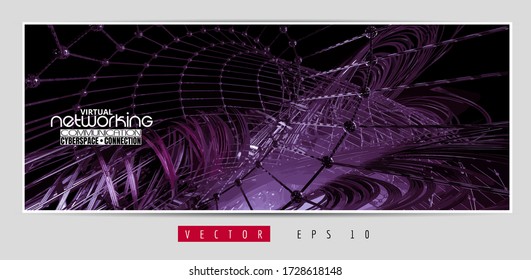 Vector banner background of abstract technology digital hi tech concept