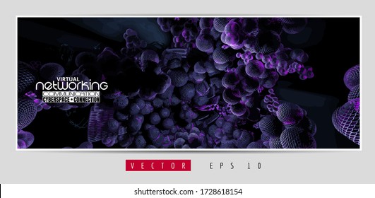 Vector banner background of abstract technology digital hi tech concept