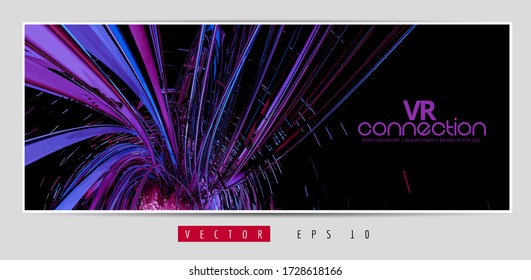 Plano de fundo de banner de vetor de tecnologia abstrata conceito de alta tecnologia digital