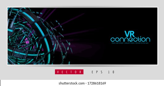 Vector banner background of abstract technology digital hi tech concept