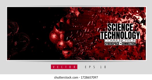 Vector banner background of abstract technology digital hi tech concept