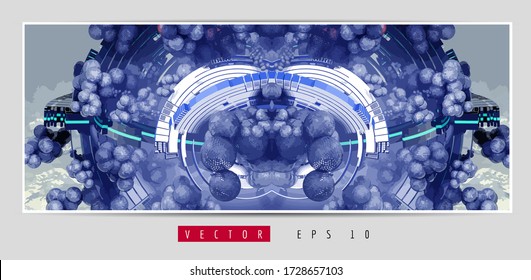 Vector banner background of abstract technology digital hi tech concept
